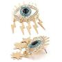 EORUBE Devil Eye Earrings for Women Fashion Dangle Rhinestone Earrings Evil Eye Sparkling Boho Dangle Drop Earrings