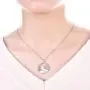YL Fox Necklace Sterling Silver Round Fillgree Pendant Moon Jewelry Women Gifts YL Fox Necklace Sterling Silver Round Fillgree Pendant Moon Jewelry Women Gifts