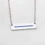 Thin Blue Line Bar Necklace Gift for Wife Mom Appreciation Jewelry Thin Blue Line Bar Necklace Gift for Wife Mom Appreciation Jewelry