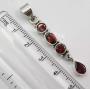 SilverStarJewel Facetted Garnet January Birthstone Pendant 4.6 cm 925 Solid Silver