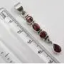 SilverStarJewel Facetted Garnet January Birthstone Pendant 4.6 cm 925 Solid Silver