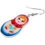 WEVENI Acrylic Russian Matryoshka Doll Earrings Dangle Drop Charm Jewelry For Women Girls Novelty Gifts