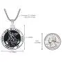 enhong St Michael Necklace Vintage Stainless Steel The Archangel Pendant with Chain enhong St Michael Necklace Vintage Stainless Steel The Archangel Pendant with Chain