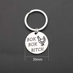 MAOFAED Funny Chicken Gift Chicken Lover Gift Chicken Keychain Crazy Rich Asians Inspired Keychain Gift for Friend