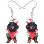 NEWEI Acrylic Christmas Dachshund Dog Earrings For Women Kids Drop Dangle Unique Animal Pet Charm Jewelry Accessories