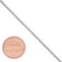The Bling Factory 4mm High-Polished Stainless Steel Flat Cuban Link Curb Chain Necklace + Gift Box