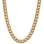 KRKC&CO 6/9/12mm Miami Cuban Link Chain for Men, 18K Gold Plated Stainless Steel Anti-Tarnish Anti-Allergies Hip Hop Rapper Chain Necklace for Men, 18 20 22 24 26 inches