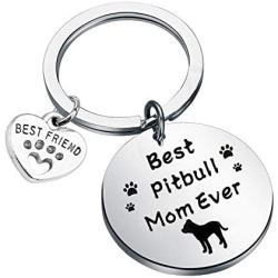 FUSTMW Dog Owner Gifts Best Dachshund Mom Ever Keychain Dog Lover Gifts Paw Print Jewelry Pet Owner Rescue Gift
