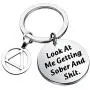 UJIMS Sobriety Gift Addiction Recovery Keychain Look at Me Getting Sober and Shit Alcoholics Anonymous Gifts Recovery Inspirational Jewelry UJIMS Sobriety Gift Addiction Recovery Keychain Look at Me Getting Sober and Shit Alcoholics Anonymous Gifts Recovery Inspirational Jewelry