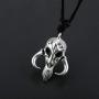 Levin_Art Mandalorian Pendant Necklace Star Wars Series Charms Rope Necklace Bounty Hunter Baby Yoda Jewelry