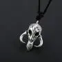 Levin_Art Mandalorian Pendant Necklace Star Wars Series Charms Rope Necklace Bounty Hunter Baby Yoda Jewelry