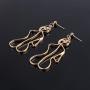 Gold Face Earrings Abstract Design - MOOKOO 4 Pair Hollow Picasso Hand Geometric Statement Earrings for Girls Teens Women