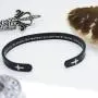 RENYILIN Black Stainless Steel Religion Quotes Faith in Christian Bible Verses Inspiring Cuff Bracelets