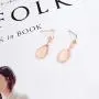 ASHMITA Rose Gold Teardrop Necklace Gemstone Dangle Earrings Wedding Jewelry Set ASHMITA Rose Gold Teardrop Necklace Gemstone Dangle Earrings Wedding Jewelry Set