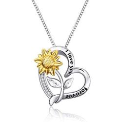 WINNICACA [ Sunflower & Dainty Sterling Silver Created Opal Flower Choker Necklace Jewelry for Women Birthday Gifts