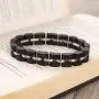 BOBO BIRD Womens Wooden Bracelet Stylish Wood & Stainless Steel Combined Adjustable Wooden Bangle Jewelry