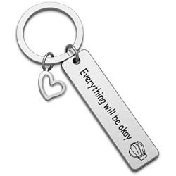 Inspirational Keychain Flu Season Jewelry Everything Will be Okay Mental Health Awareness Keychain Anti Influenza Gift
