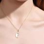 Couple Necklace Pendant Yin Yang Love Heart CZ Puzzle Matching Couple Gift for Him and Her