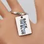 KUIYAI Back The Blue Keychain Blue Lives Matter Keychain Police Support Gift