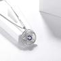 Aurora Tears Pentacle Necklaces Women 925 Sterling Silver Powerful Pentagram Wicca Traditional Seal of Solomon Pendant Crystal Mystic Rainbow Topaz Pagan Jewelry DP0277T