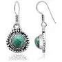 Blue Amazonite, Red Zoisite 4 Ct Round 925 Sterling Silver Dangle Earrings Christmas Gifts For Women By Orchid Jewelry Blue Amazonite, Red Zoisite 4 Ct Round 925 Sterling Silver Dangle Earrings Christmas Gifts For Women By Orchid Jewelry