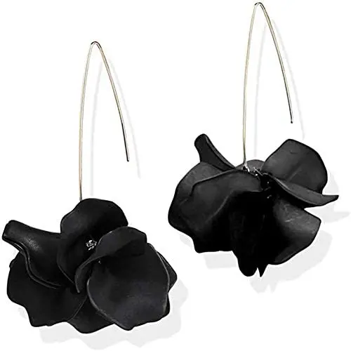 Boho Rose Petal Dangle Resin Earrings - Long Drop Acrylic Tiered Flower Earrings - Statement Exaggerated Floral Tassel Earrings for Women and Girls Boho Rose Petal Dangle Resin Earrings - Long Drop Acrylic Tiered Flower Earrings - Statement Exaggerated Floral Tassel Earrings for Women and Girls