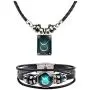 2Pcs Zodiac Necklace Bracelet Set for Men Zodiac Sign Jewelry Leather Constellations Zodiac Bracelet for Men Zodiac Gifts for Women 2Pcs Zodiac Necklace Bracelet Set for Men Zodiac Sign Jewelry Leather Constellations Zodiac Bracelet for Men Zodiac Gifts for Women