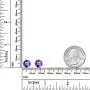 Purple Amethyst, Blue Aquamarine, Sapphire, Tanzanite, Green Emerald, Peridot Red Garnet, Citrine 3.52 Ct Round 925 Sterling Silver Nickle Free Stud Earrings Birthday Gifts For Women By Orchid Jewelry