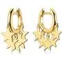 Fettero Gold Huggie Hoop Earrings Star Cross Tassel Dangle Drop Sleeper 14K Gold Plated Dainty Minimalist Simple Boho Hypoallergenic Jewelry Gift for Women Men