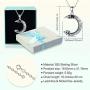 Eusense Panda Necklace Sterling Silver I Love You to the Moon and Back Necklaces Jewelry Cute Pandas Pendant with Cubic Zirconia for Women Girls