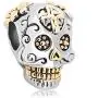 Fit Pandora Charms Silver Plated Skull Cross Silver Plated Dia De Los Muertos Beads