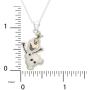 Disney Frozen Fine Silver Plated Blue Snowflake Pendant Necklace, 18'' Chain