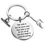 FUSTMW Gymnast Gift Gymnastics Keychain Inspirational Gifts Gymnast Jewelry Gymnastics Class Gift Birthday Jewelry for Teens