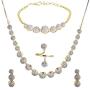 YouBella Jewellery Set for Women American Diamond Combo of Necklace Set with Earrings, Bracelet and Ring for Girls and Women