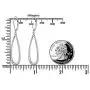 S925 Sterling Silver Vertical Drop Dangle Earrings Gift for Women Teenage Girls