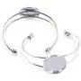 ZX Jewelry 5pcs/lot Fit 1 Inch Round Cabochon Bezel Tray Blank Bangles Bracelets for Men and Women ZX Jewelry 5pcs/lot Fit 1 Inch Round Cabochon Bezel Tray Blank Bangles Bracelets for Men and Women