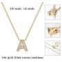 MONOZO Tiny Initial Necklace for Women, Cubic Zirconia Letter Initial Pendant Necklace 14k Gold Filled Dainty Personalized Alphabet 26 Initial Monogram Necklace for Girls Jewelry Gifts