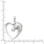 Honolulu Jewelry Company Sterling Silver Horse in Heart Necklace Pendant with 18'' Box Chain