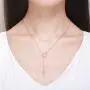 Presentski 925 Sterling Silver Y Lariat Necklace Chain Valentines Day Gift with Infinity Key Pendant,Love Heart Necklaces for Women Girls