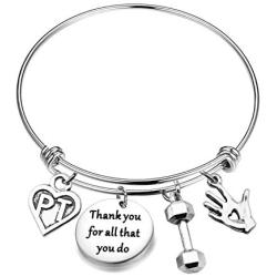 MAOFAED Physical Therapist Gift Therapist Appreciation Gift Thank You for All That You Do PT Thank You Gift Physical Therapy Jewelry Therapist Bracelet