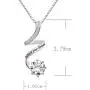 ALOV Jewelry Sterling Silver “Follow Your Dream” Cubic Zirconia Pendant Necklace ALOV Jewelry Sterling Silver “Follow Your Dream” Cubic Zirconia Pendant Necklace