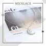 CanB Moon Pendant Necklace Chic Crystal Necklace Jewelry Silver Chain Fashion Necklace for Women and Girls CanB Moon Pendant Necklace Chic Crystal Necklace Jewelry Silver Chain Fashion Necklace for Women and Girls