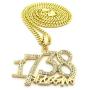 Shiny Jewelers USA Mens 1738 Zoo Gang REMY Boyz Micro PENDENDT Cuban Box Chain Necklace Hip HOP Jewelry