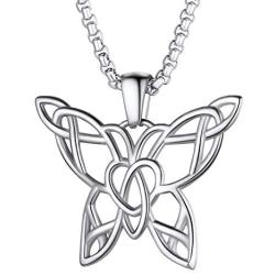 PROSTEEL Butterfly Necklace,18K Gold Plated/Black, 316L Stainless Steel, Women Jewelry, Gift for Her, Come Gift Box