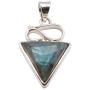 SilverStarJewel 925 Solid Silver Triangle 15 x 15 mm Cut Labradorite Pendant 1.5'' Low Price