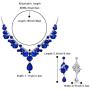 BriLove Womens Wedding Bridal Crystal Geometric Cluster Statement Necklace Dangle Earrings Set