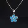 CiNily Opal Leaf/Flower Pendant Necklace for Women Silver Plated Jewelry Gift CiNily Opal Leaf/Flower Pendant Necklace for Women Silver Plated Jewelry Gift