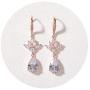 SWEETV Teardrop Wedding Earrings for Brides Birdesmaids, Crystal Cubic Zirconia Bridal Dangle Earrings for Women Prom Wedding Jewelry