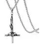 Xusamss Punk Titanium Steel Inverted Cross Pendant Skull Necklace,24inches Chain Xusamss Punk Titanium Steel Inverted Cross Pendant Skull Necklace,24inches Chain