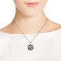 AeraVida Entwined Snake Star Pentagram .925 Sterling Silver Pendant Necklace